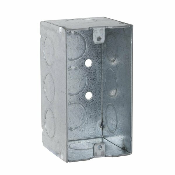 Bell Electrical Box, 16.5 cu in, Handy Box, 1 Gang, Steel, Rectangular 670RAC